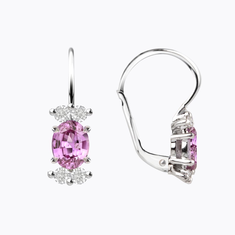 Náušnice se safíry a diamanty 13 | Zlatnictví Vaněk