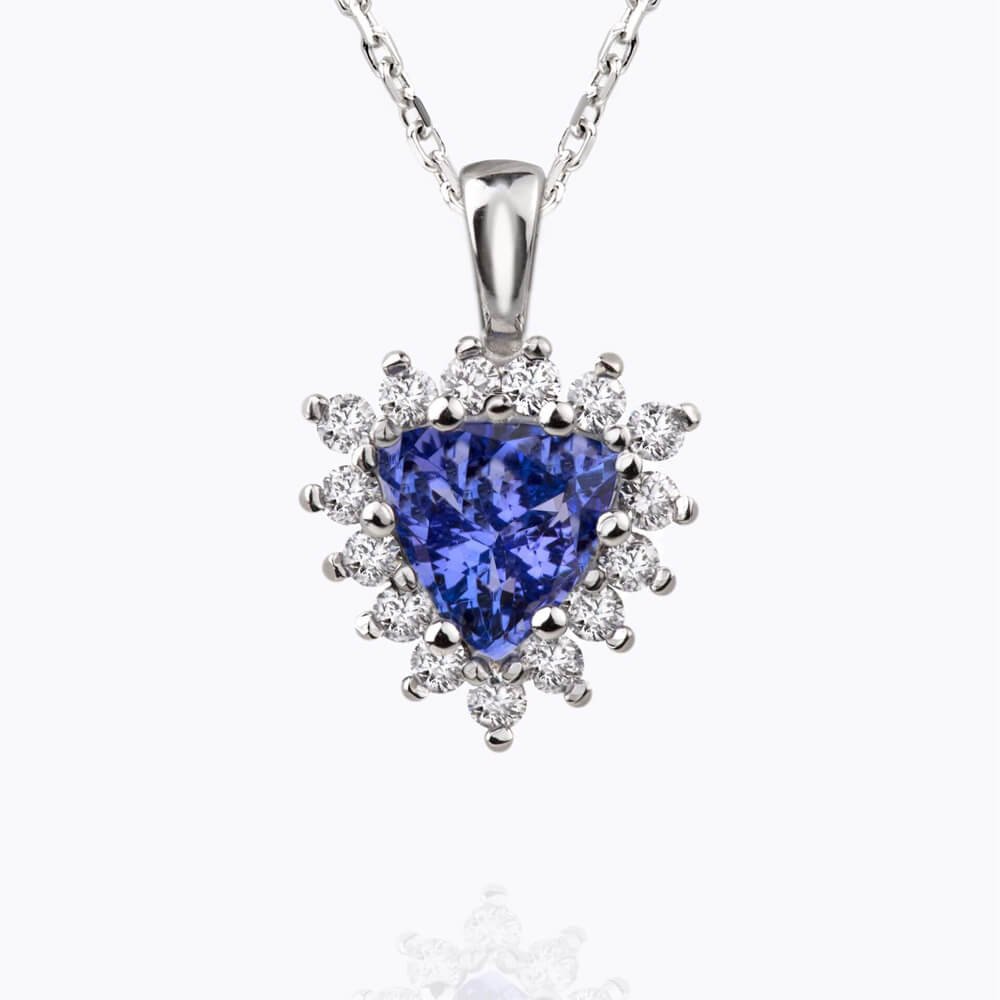 Přívěsek s tanzanitem a diamanty 03 | Zlatnictví Vaněk