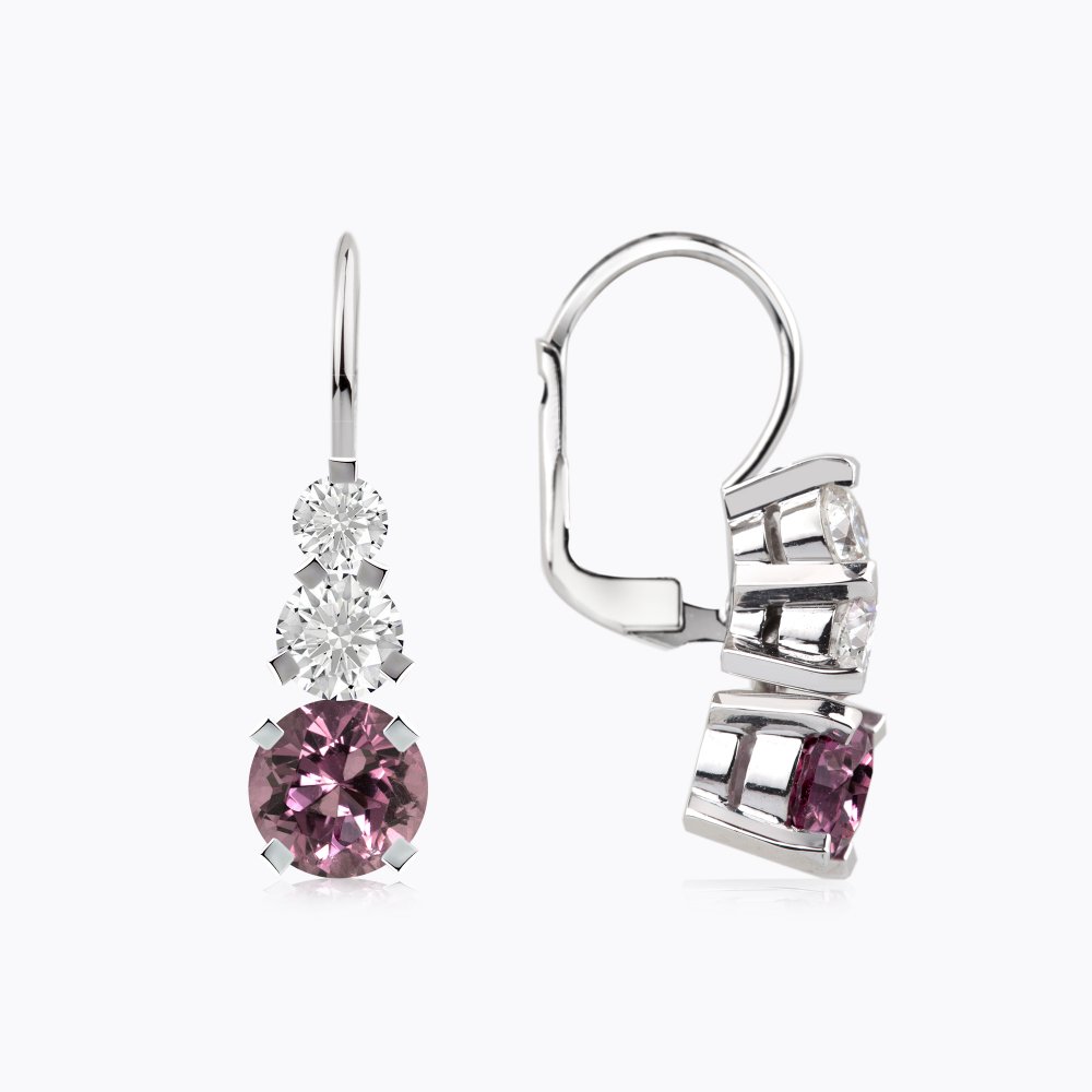 Náušnice se spinely a diamanty 02 | Zlatnictví Vaněk