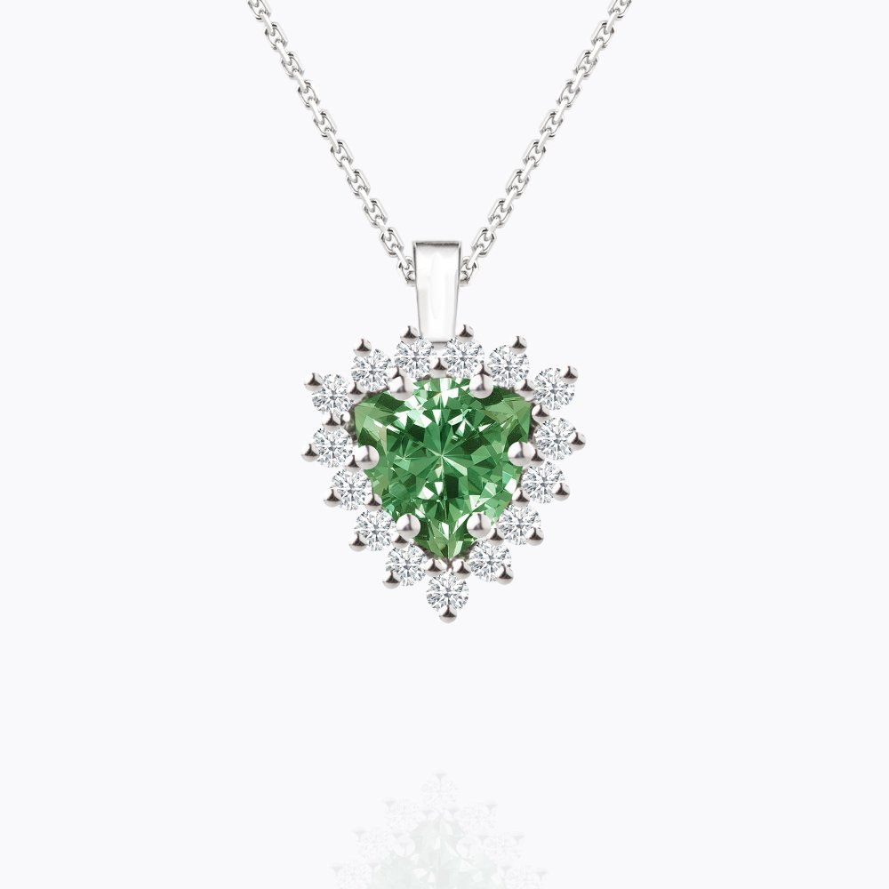 Přívěsek s tsavoritem a diamanty 01 | Zlatnictví Vaněk