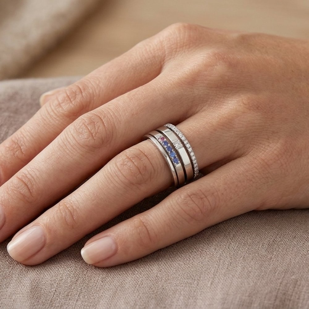 Prsten se safíry a diamanty 25 | Zlatnictví Vaněk