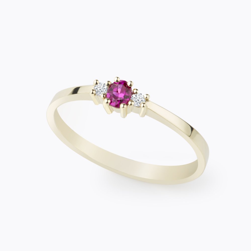 Prsten s rubínem a diamanty 17 | Zlatnictví Vaněk