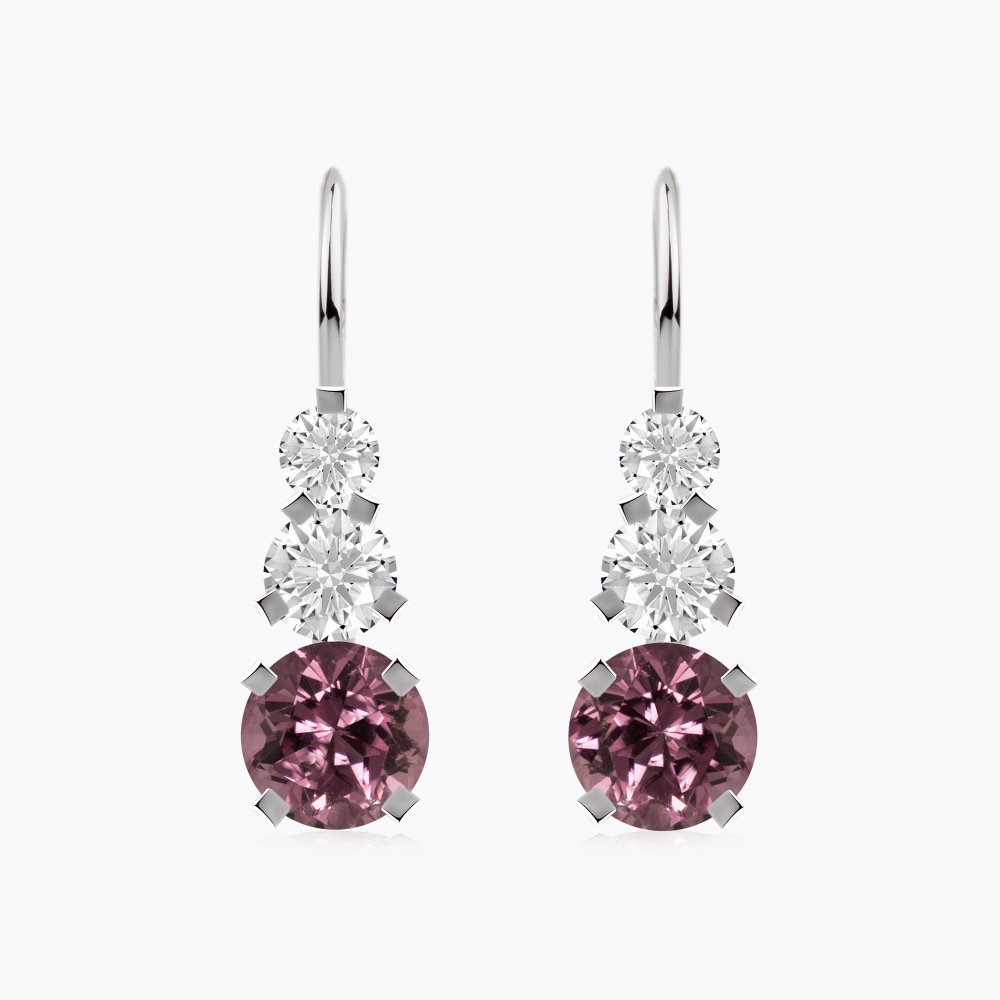 Náušnice se spinely a diamanty 02 | Zlatnictví Vaněk