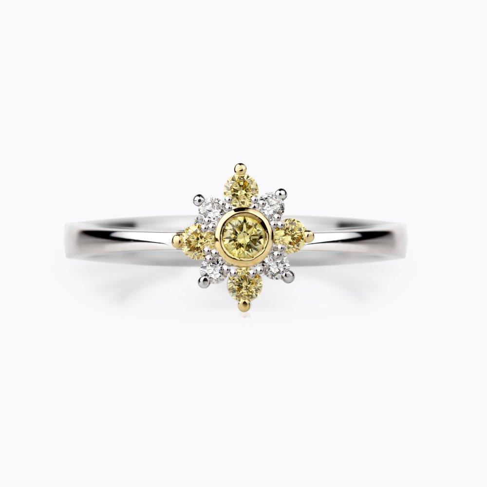Prsten se žlutým diamantem 04 | Zlatnictví Vaněk